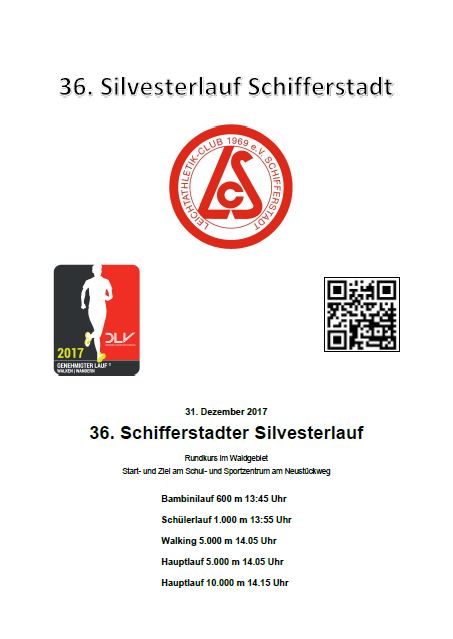 Bild Ausschreibung Silvesterlauf 2017