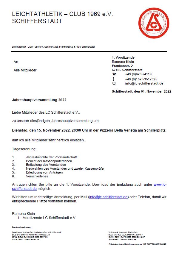 Bild Jahreshauptversammlung 2022